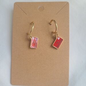 SALE! Letters To Santa Half Hoop Earrings